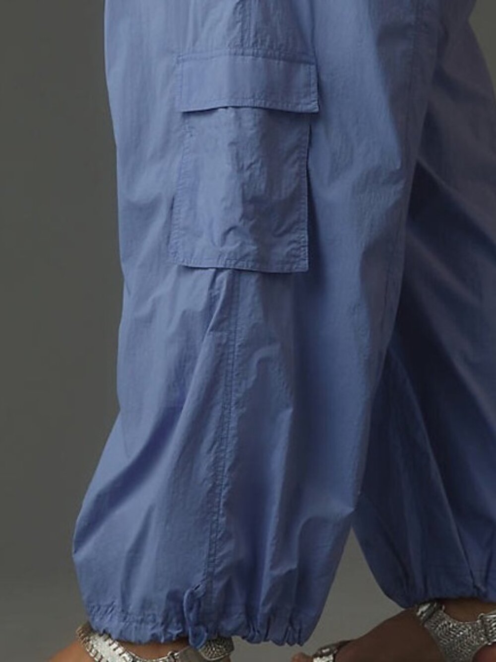NWOT Anthropologie Daily Practice Cargo Pants Blue size- EXTRA LARGE - Picture 6 of 8
